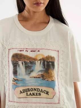 Preloved Free People Misty Morning Oversized Tee Sz Med